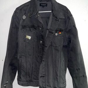 Black biker jacket size Large